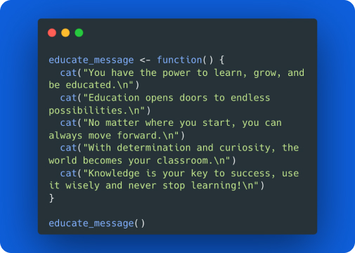 Line of text in the programming language R